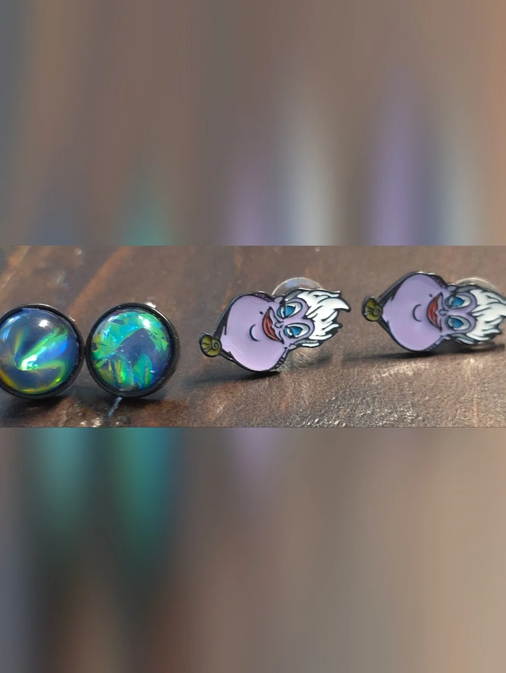 VINTAGE DISNEY EARRINGS MELIFICENT AND URSULA